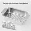 Verdickter Gemüse-Abtropfkorb 304 Edelstahl Küchenspüle-Gestell Geschirr-Trockengestell Obst