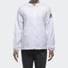 Adidas Hooded Windbreaker Sports Jacket Women Outerwear White CV5476