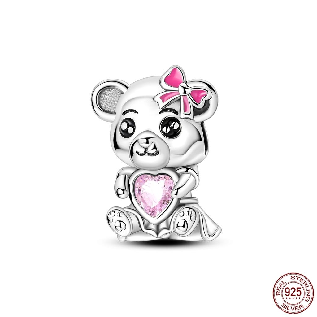 Copper Elephant Gathering Panda Pendant Charms Beads Fitoriginal Bracelet Diy Birthday Jewelry Gifts For Women