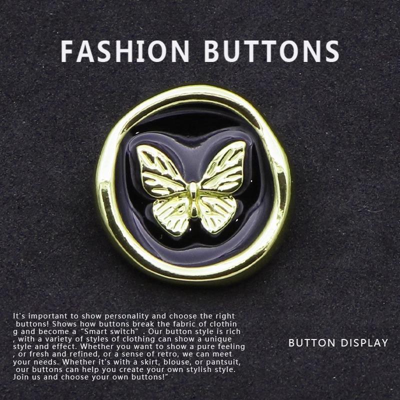 10Pcs Button High-End Delicate Cashmere Coat Top Sweater Cardigan Suit Shirt Metal Big Button