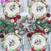 20pcs Disposable Napkins with Bird Pattern Print for Wedding,Parties,and Daily Use for Thanksgiving Fall Christmas Table Decoration