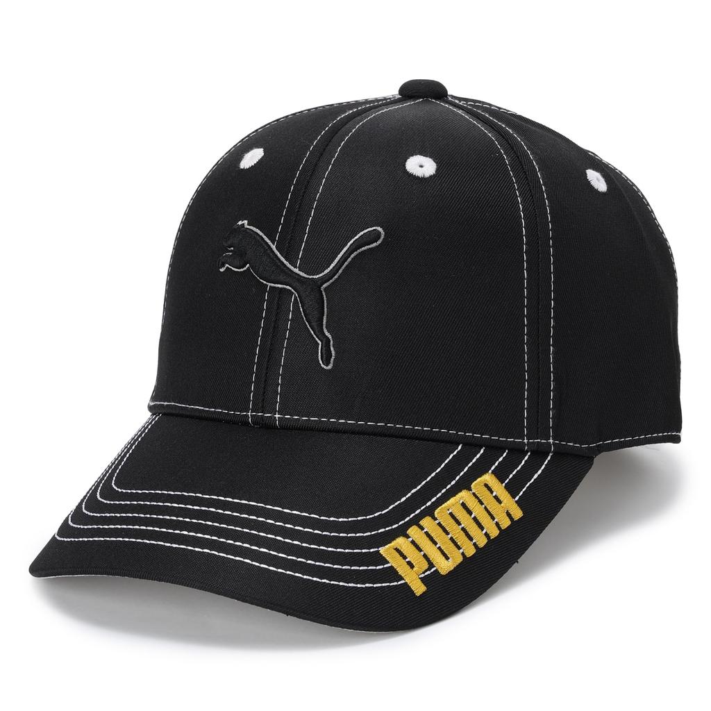 PUMA Golf Cap with Rim Color Free Size Men's Logo, Black,