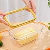 Butter Slicer Cutter Dish Airtight Box Stick Container Airtight Lid Butter Cheese Fresh-Keeping Box Crisper Box for Refrigerator