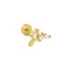 Earring - LUXENTER - Curat - Brilliant Cubic Zirconia - 18K Yellow Gold Finish - 10 X 4 Mm