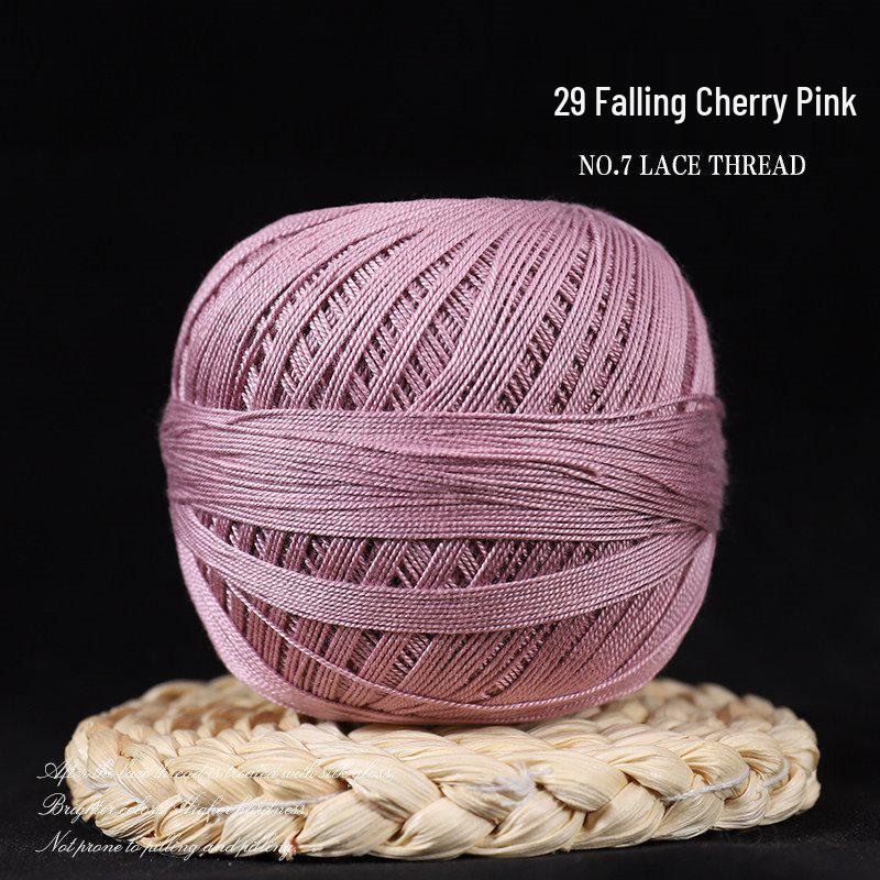 No. 7 Soft Silk Lace Yarn - Hand-Knitted, Strong Twist for Summer and Short Sleeves