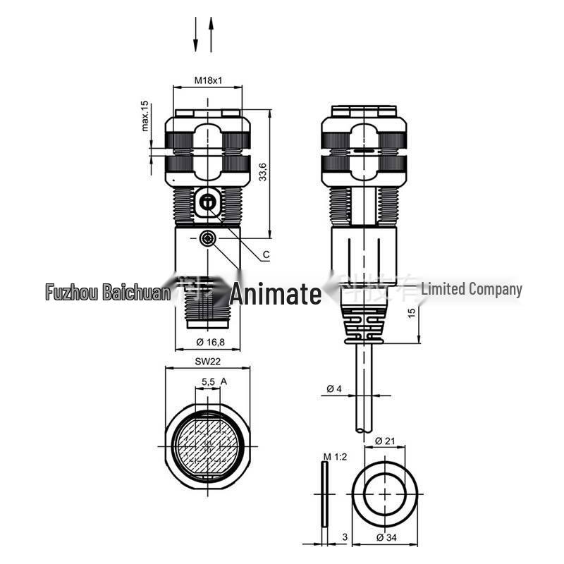 FT318BI.X3/2N Leuze Diffuse Reflection Photoelectric Sensor (Brand New, Inquire) FT318BI.X3/2N