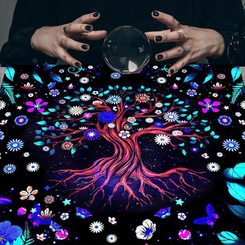 Square Shape Pendulum Divinations Mat Altar Tablecloth Board Game Card Pad Rune Table Cloth Metaphysical Board Game Mat