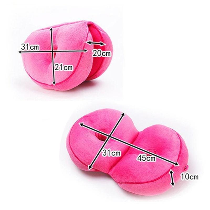 New Dual Comfort Orthopedic Cushion Pelvis Pillow Lift Hips Up Seat Cushion Multifunction Plush Cushion Latex Granules Memory Foam Folding Pad