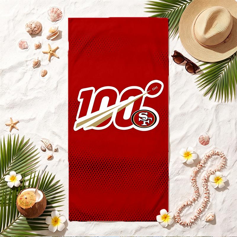 San Francisco 49ers Soft Beach Towel Stylish Beach Pool Towel for Summer Seaside Vacation Travel