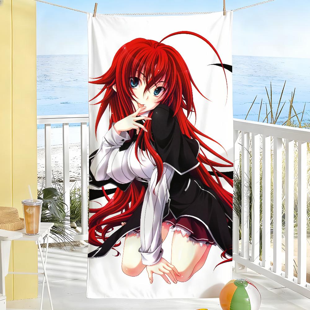 Anime H-High School DxD-Rias Gremory Towel Soft Pool Gift For Travel Gym Shower Camping Quick Dry Sports Large Beach Towels