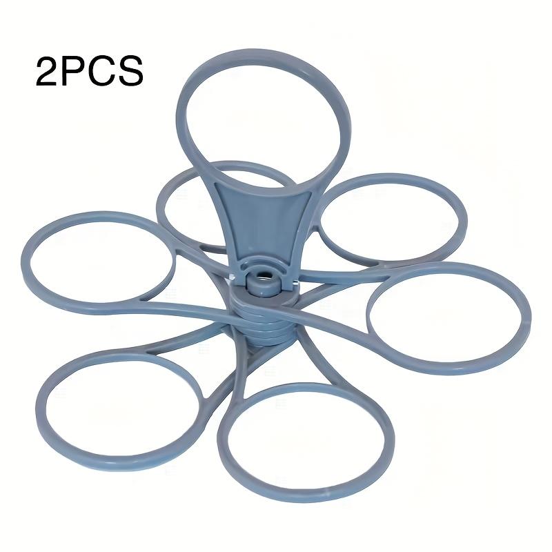 Set of 2 Coffee Cup Holders, Portable Rotating Party Cup Rack, Six-Cup Coffee Holder, Handheld Cocktail Rack - Creative Petal-Shaped Cup Lifter