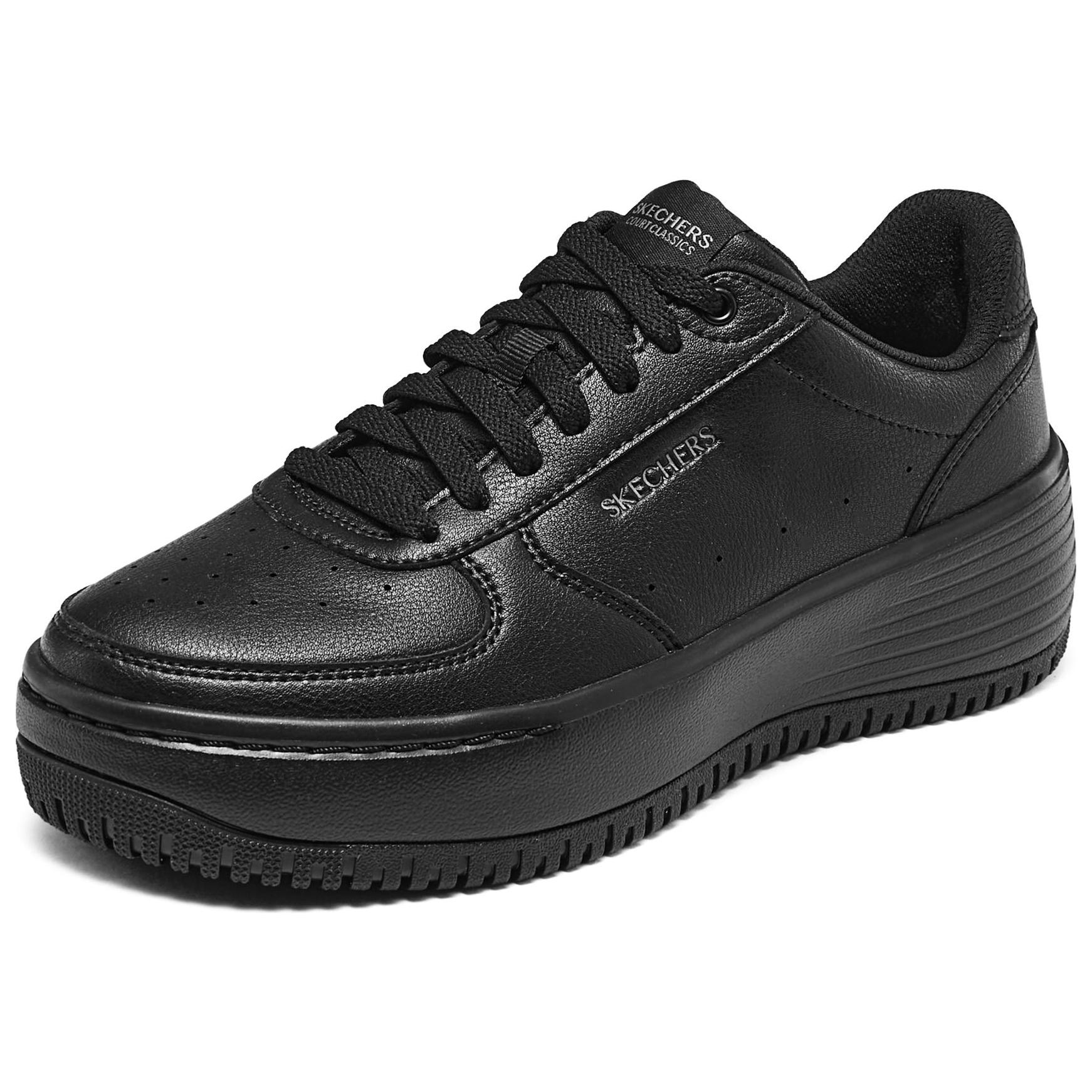 Skechers Court Classics Повседневные Универсальные Прочные Дышащие Низкие Кеды для Скейтбординга Женские кроссовки Черный 185110-BBK 38