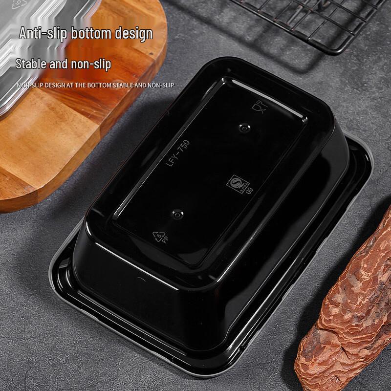 Disposable Thickened Plastic Takeaway Food Containers with Lids