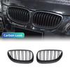 Car Front Bumper Grille Kidney Racing Grill Grilles For BMW E60 E61 5 Series 2003-2009 Gloss Black Auto New Double Slat
