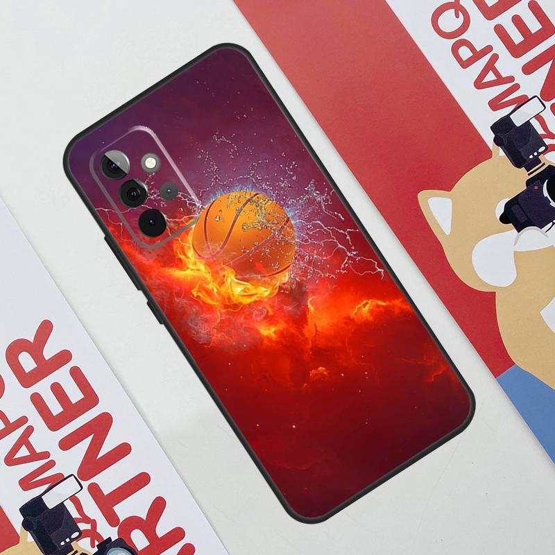 Чехол Basketball On Fire для Samsung Galaxy A34 A24 A54 A14 A52 A42 A32 A22 A12 A51 A71 A53 A33 A23 A13 Samsung A72