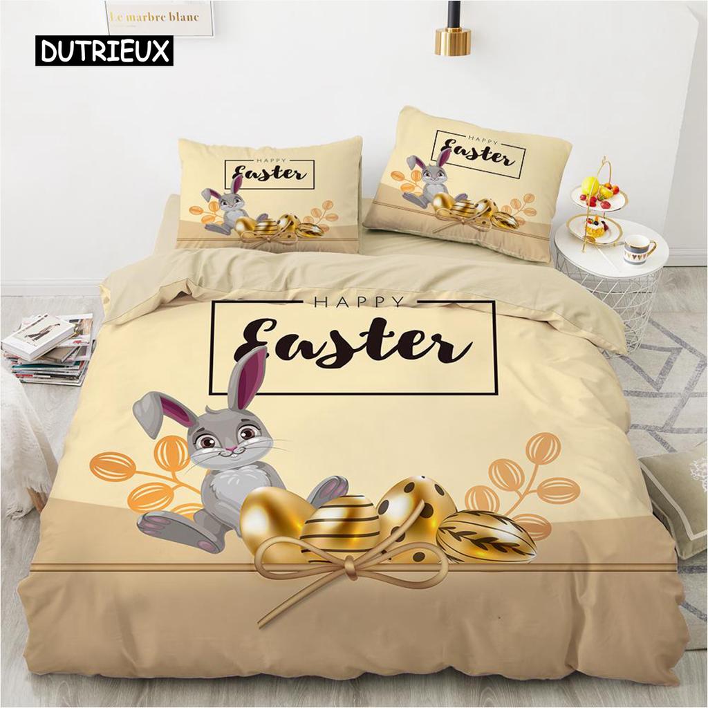 Comfortable Cartoon Pattern Duvet Cover Set With Duvet Cover And Pillowcases King Queen Twin Sizes For All Ages