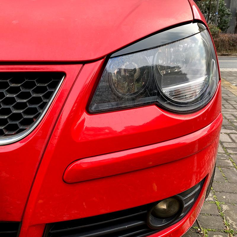 Für VW Volkswagen Zubehör Polo MK4 9N 9N3 2005 2006 2007 2008 2009 Auto Front Scheinwerfer Scheinwerfer Augenbrauen Augenlid Trim