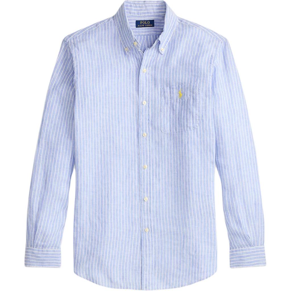 Polo Ralph Lauren Striped Linen Long Sleeve Shirt Classic Fit Men shirts 710966140-006