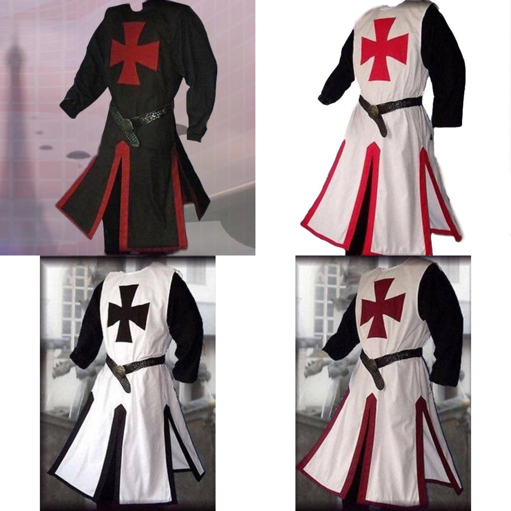 Stylish Medieval Templar Knight Crusader Surcoat Outfit Cosplay Costume