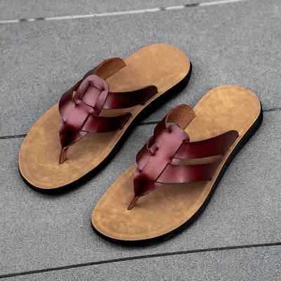 Mode Neuankömmling Herren Ledersandalen Stilvolle Strandschuhe Schnelltrocknende Wading Aqua Schuhe Handgefertigte Sommer Flip-Flops Herren Halbschlappen