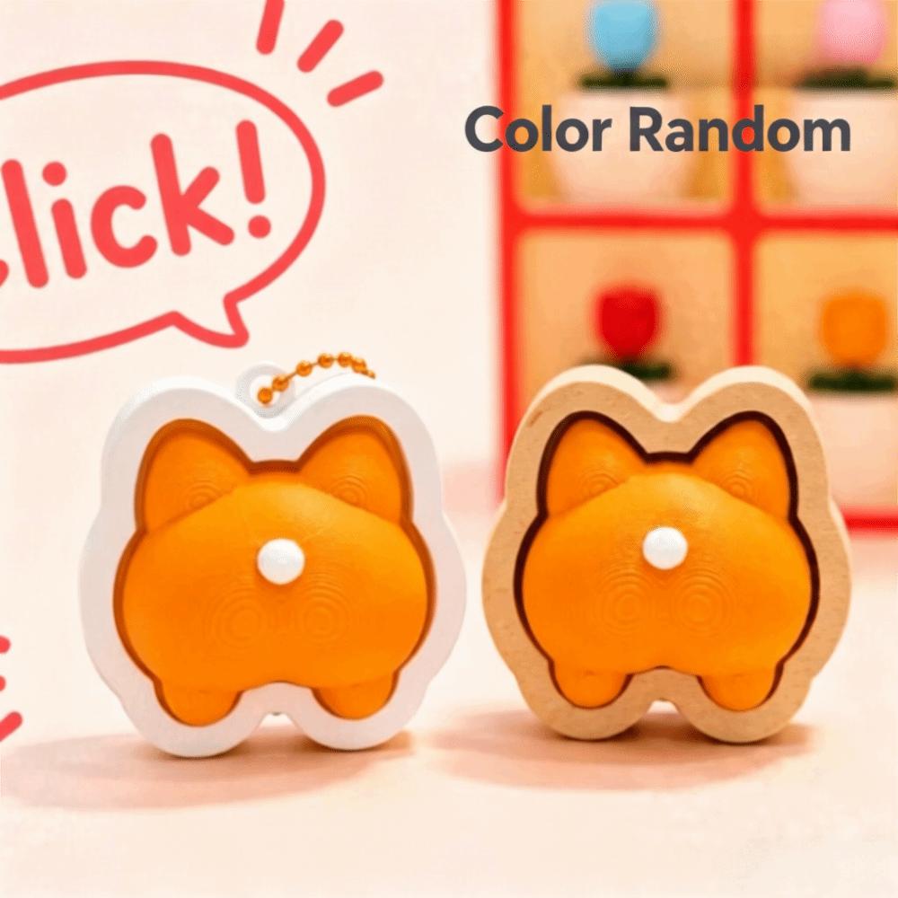 Finger Button Clicker Fidget Keychain Button Press Click Keyring Gifts for Children