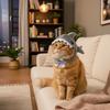 Cartoon Cat Shark Headdress Warm Plush Pet Cosplay Headwear Cat Decorative Hat  Winter Season