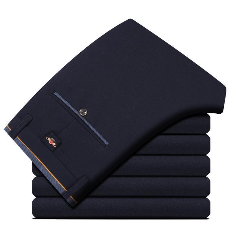 Spring Autumn Mens Business Suit Pants Male Summer Thin Formal Solid Long Dress Straight Baggy Office Trousers Drop Shipping