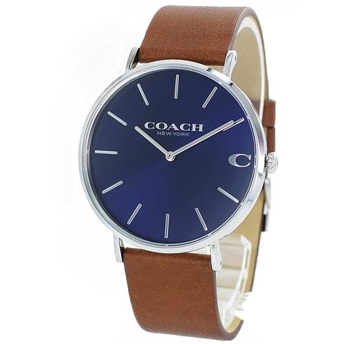 

Coach Men s CHARLES Slim Leather Watch 14602151