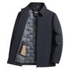Men's Winter Lightweight White Duck Down Lapel Jacket - Middle-aged Business Luxury Outerwear