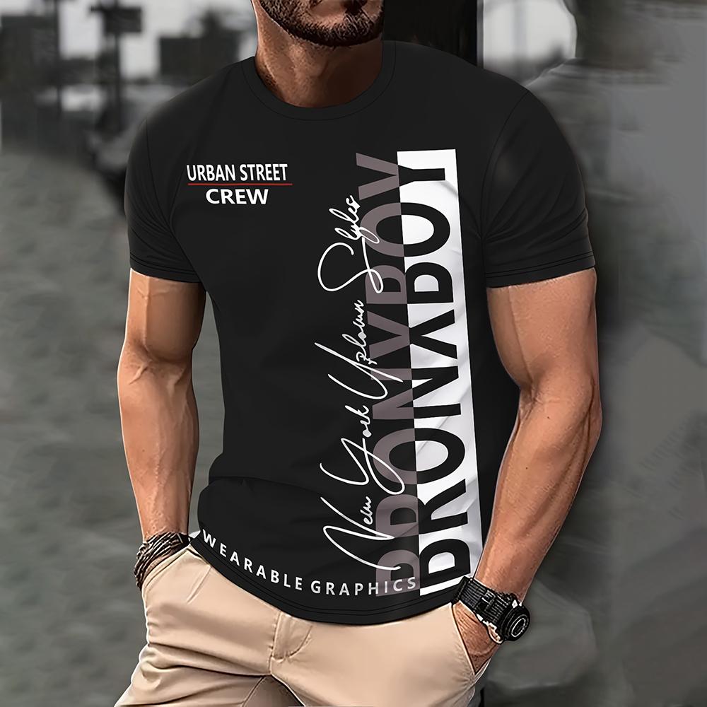 Men's T-shirt 3D Printed Casual Short Sleeved T-shirt