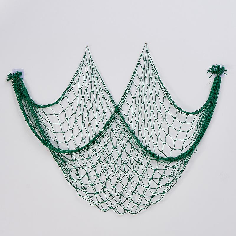 Mediterranean Decorative Fishing Net, Thick Thread Cotton and Linen Rope Shell Background Wall Creative Photo Decorative Hanging Net