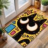 1PC Black Cat with Colorful Background Carpet for Living Room Bedroom Sofa Home Decor Rus Non-slip Floor Mat Luxury Gift