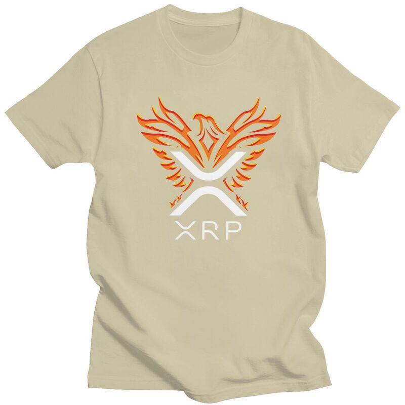 Custom Ripple XRP T Shirt for Men 100 Cotton Tshirt Fashion Tee Short Sleeves Bitcoin Cryptocurrency Tshirt Clothing Gift