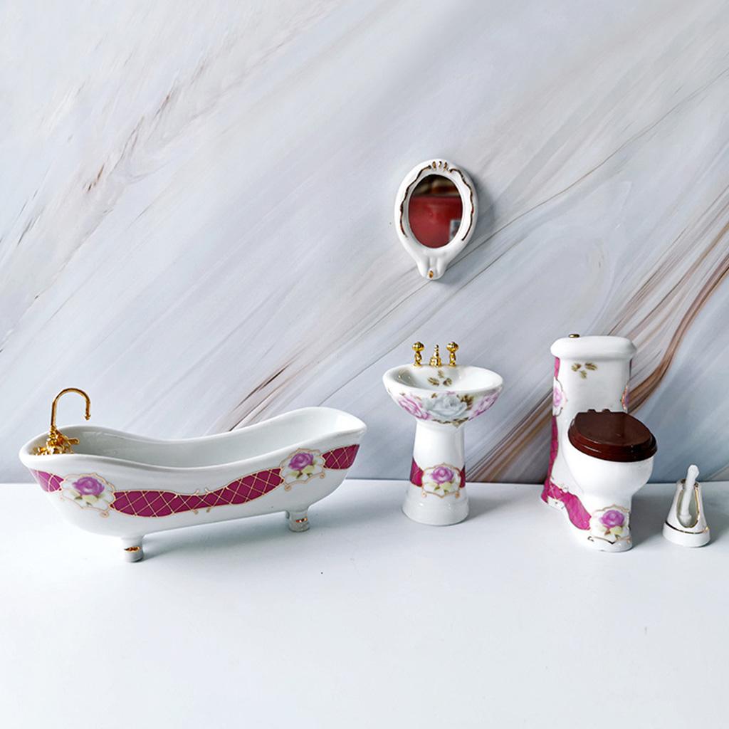 1:12 Dollhouse Mini Furniture Decor Simulation Bathroom Furniture Toy for Girls