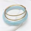 3Pcs/set Vintage Simple Round Bracelets Punk Retro Hand Ring Acrylic Smudging Bangles  Women Men