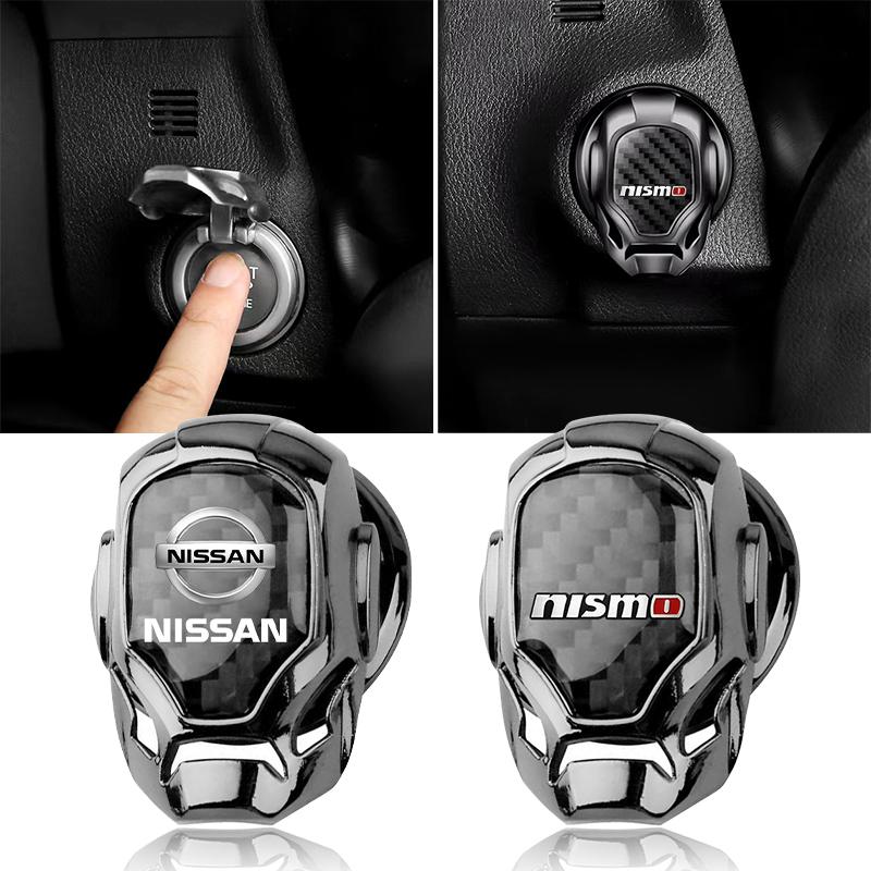 1 Stuks Auto Eén-Klik Startknoppen Beschermhoes Autostyling Voor Nissan Nismo DAYZ Livina Roox Sentra Altima Cube Micra Note Skyline