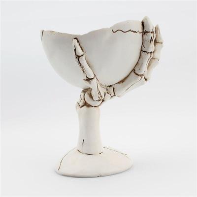 Vassoio a Mano Teschio Statua Portaoggetti Oggetto d'Arte Scultura Scheletro Gioielli Chiavi Snack Ornamenti Scatola Portaoggetti Decorazione Casa Arte Regalo