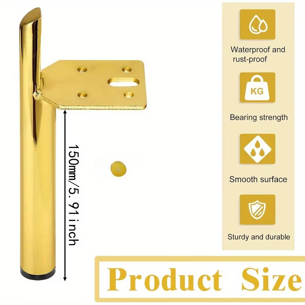 4-piece Metal Furniture Leg Set Supporting Coffee Table Table Legs Sofa Legs Sofa Vanity TV Stand Cabinet Legs