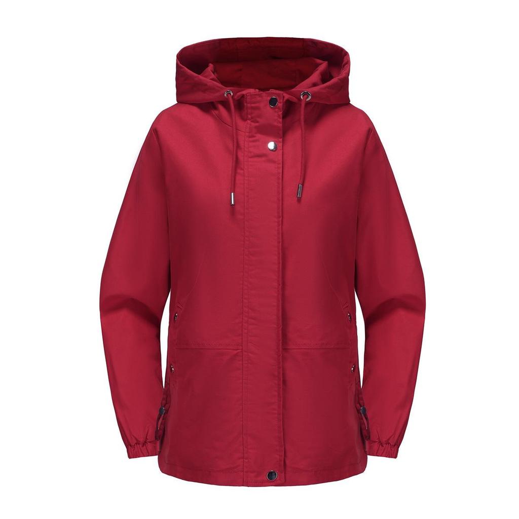 New Spring and Autumn Casual Windbreaker Women's Loose Windproof Jacket Hooded Long-sleeved Jacket