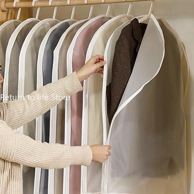 Bolsa protectora de ropa a prueba de polvo, funda para ropa completamente cerrada con cremallera, bolsas para ropa, bolsa de almacenamiento de ropa duradera para colgar