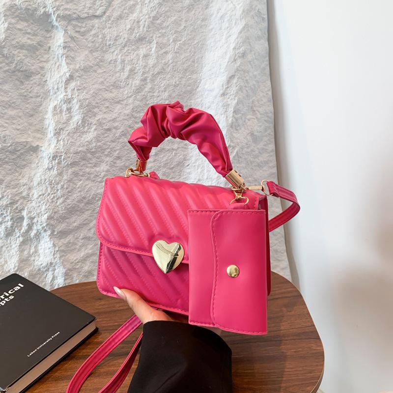 Textured women's bag hand commuting simple new 2025 messenger bag small square bag fashion casual personality popular shoulder bag