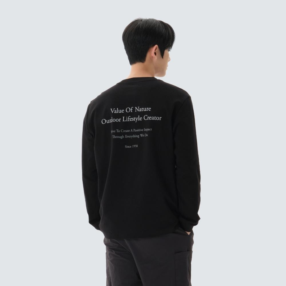 SNOWPEAK Sorona Lettering Long Sleeve T-shirt Black (S26SUFTL62)