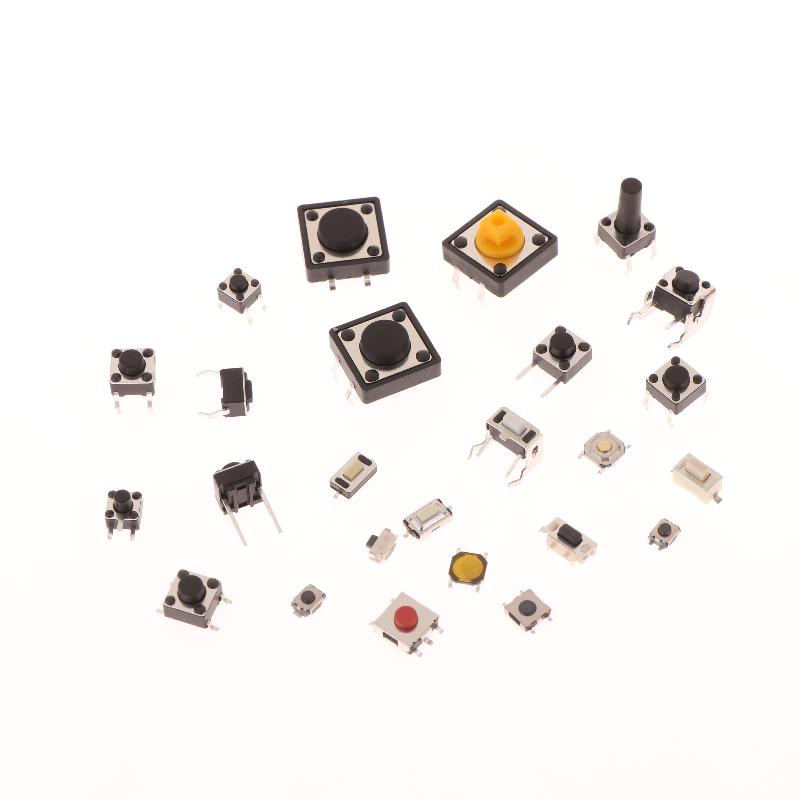 125Pcs Smd Dip 2*4 3*6 4*4 6*6 12*12 Reset Mini Leaf Switches For Arduin 25 Types Micro Tact Push Button Switch Assorted Kit