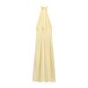 Vestido de Satén de Seda Europeo y Americano para Mujer, Delgado, sin Espalda