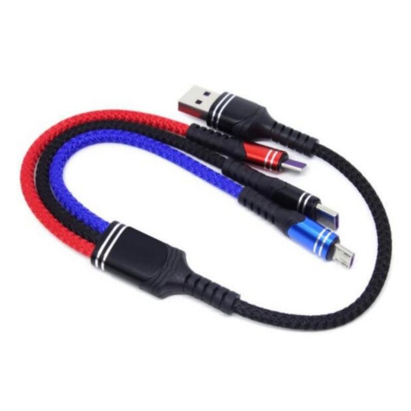 

3 in 1 USB to USB C Cable Fast Charging Cord 66W Type C to Type C Charging Cable for Phone Laptop Home Office Travel 1