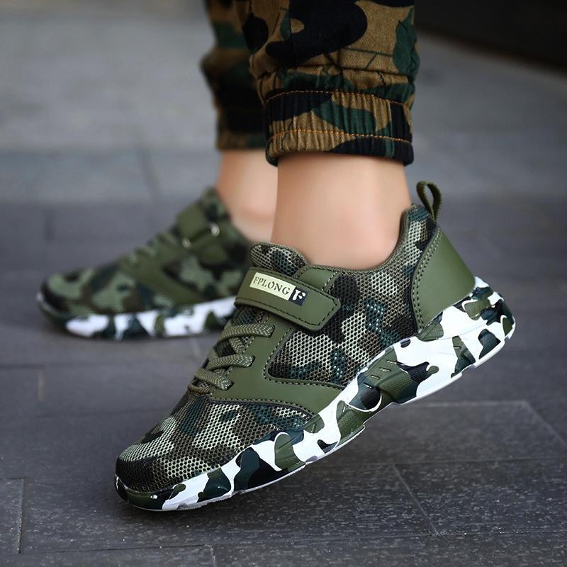 Kids Basketball Shoes Boys Fashion Sneakers Camouflage Outdoor Sport Shoes for Children