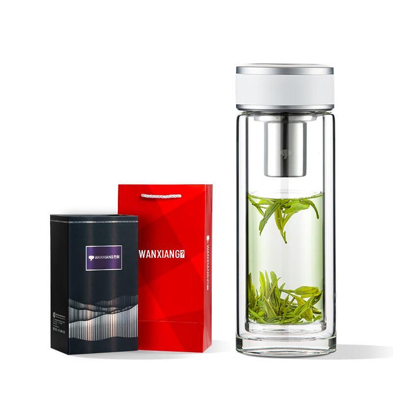 Wanxiang V52L Double-Wall Glass Tea Infuser Bottle