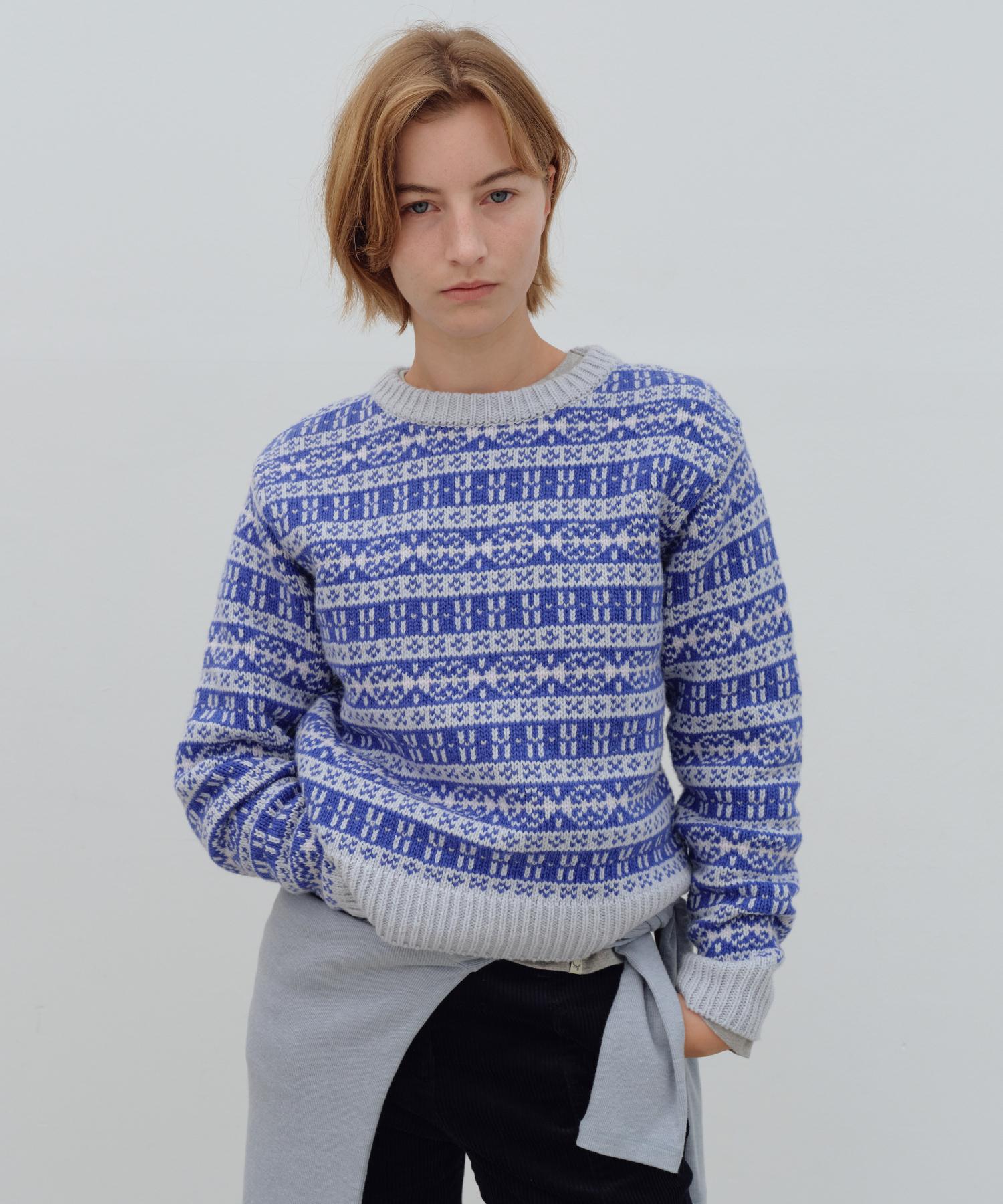 Bensimon Nordic Wool Knit – Clear Blue Clear Blue/Free