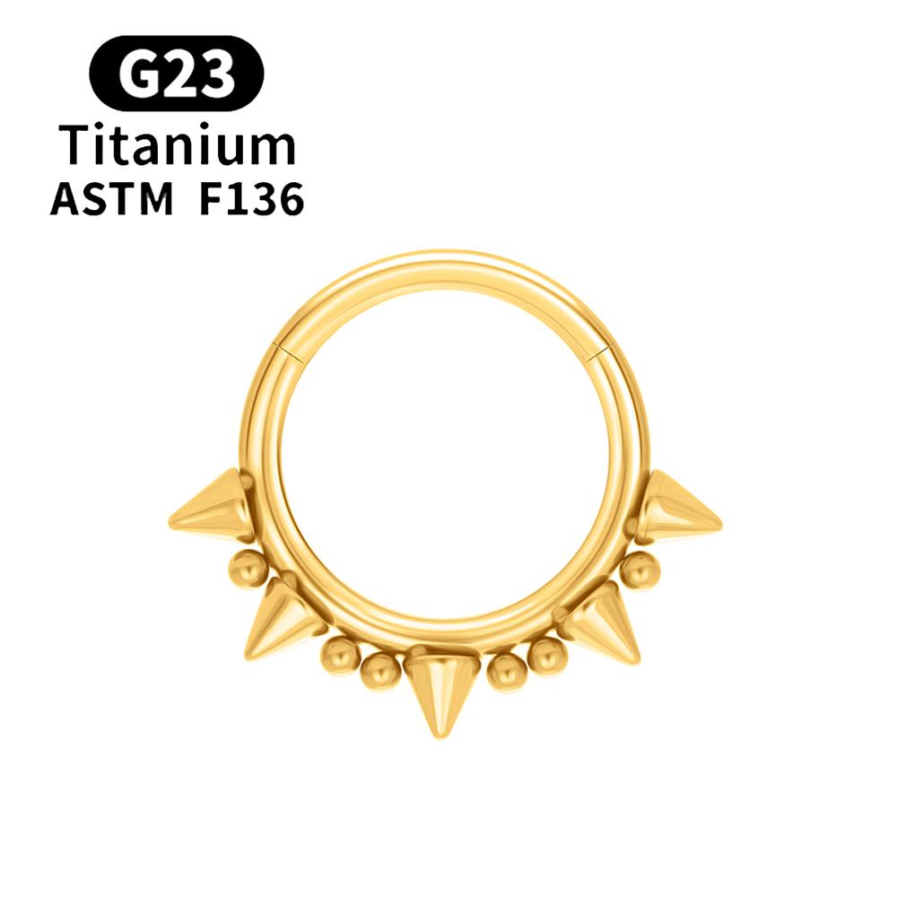 Inele Clicker Septum Spike Titan F136 G23 16G Inele Piercing Septum cu Balama Inele Nas Cercuri Cartilaj Helix Tragus Cercei Bijuterii Body