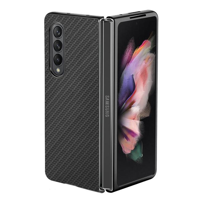 Antypoślizgowe, składane, smukłe etui z włókna węglowego do Samsung Galaxy Z Fold 4 Fold4 Fold 3 2 Fold3 Fold2 Odporne na wstrząsy Funda